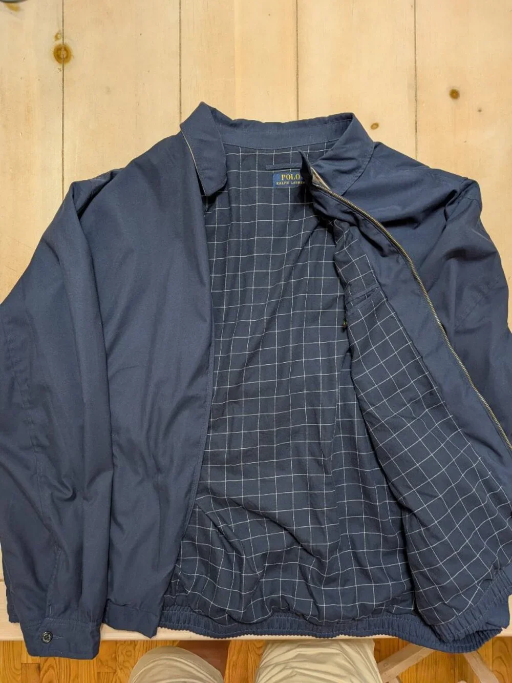 Polo Ralph Lauren Navy Harrington Windbreaker Jacket 3XLT Big and Tall Full Zip